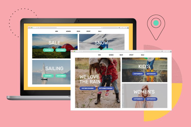 Outdoor Retailer Differentiates Homepage Theme Based on Visitor Location
