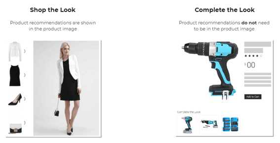 shop the look vs complete the look example